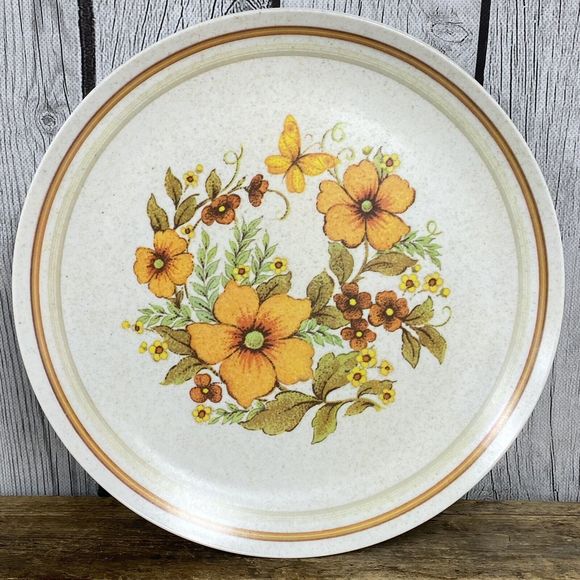 Set 4 Vtg Brookpark Melamine Melmac Plates Pleasant Valley Floral Grannycore - Picture 8 of 8